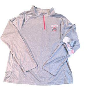 Ohio State Buckeyes Colosseum Athletics Gray 1/4 Zip Shirt Unisex Youth XL